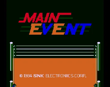 Main Event (1984) screen shot title